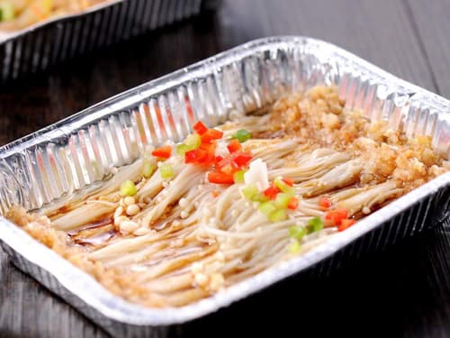 周矶管理区锡纸烤金针菇